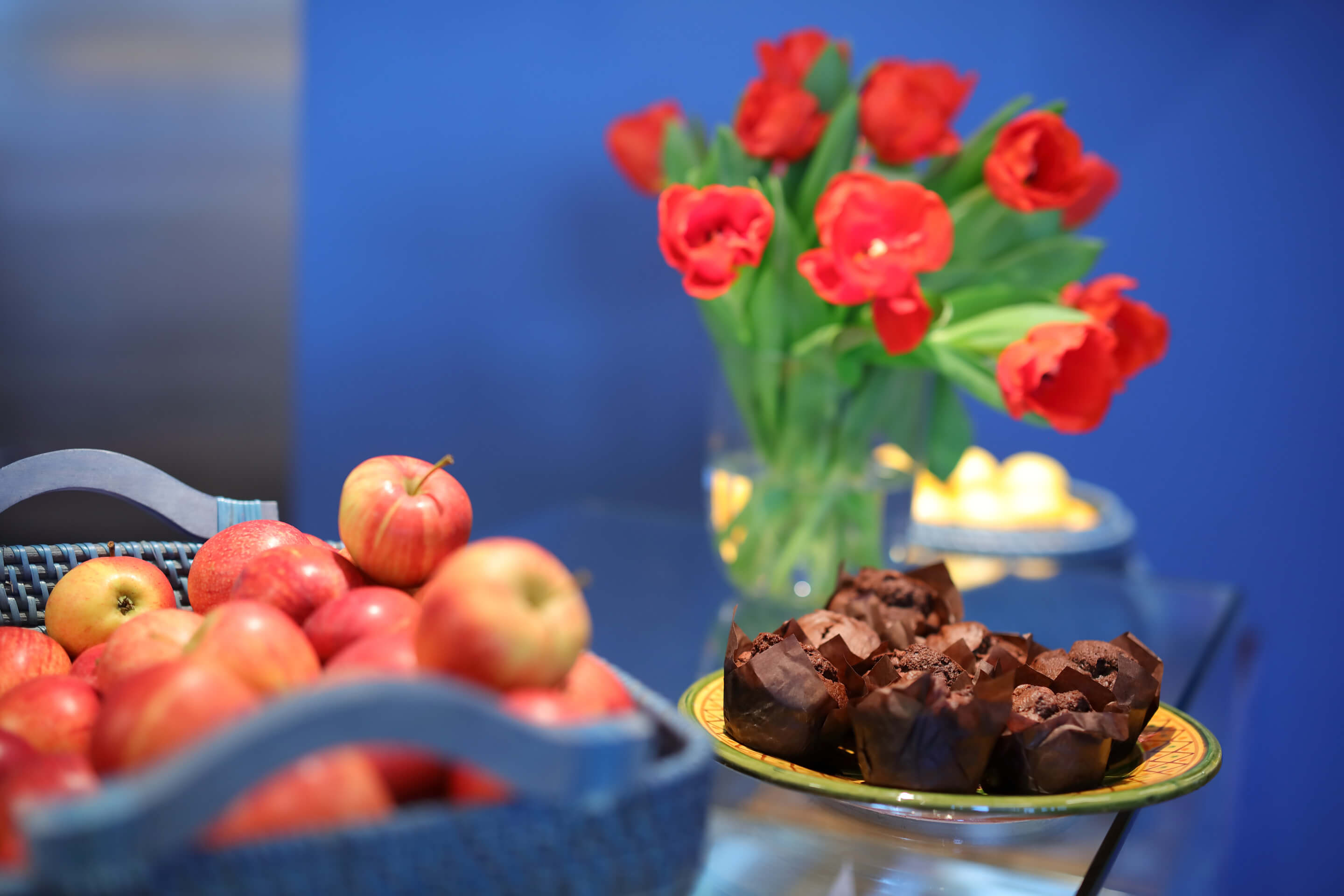 Foto: Foyer K Catering, Schoko Muffins und Äpfel