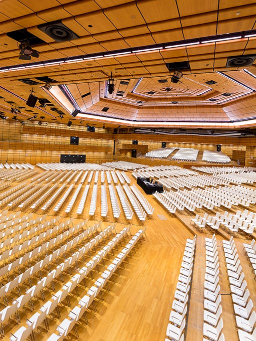 Photo: Main building Level 2 Hall AB theatre-style seating