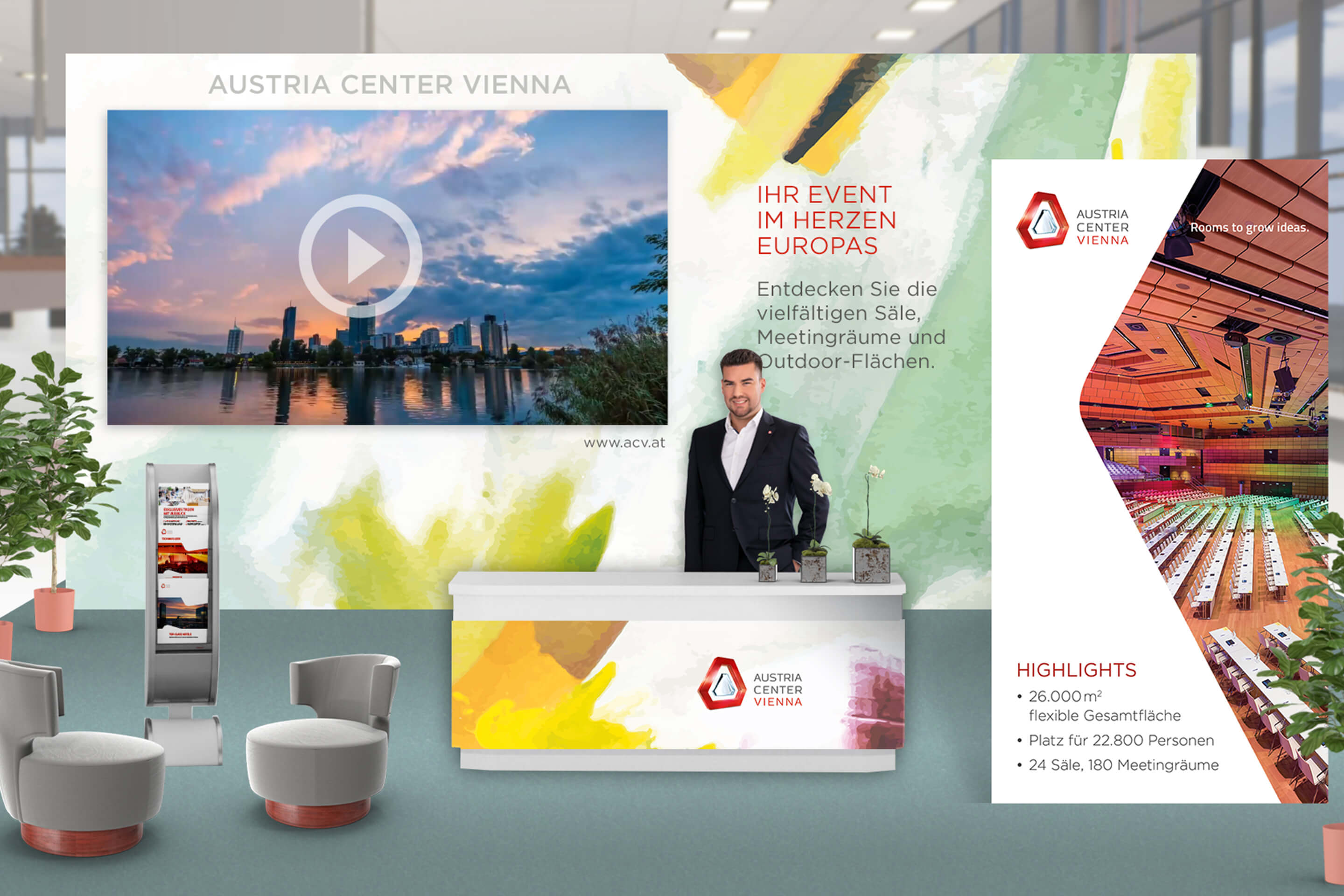 Foto: Virtueller Messestand des Austria Center Vienna bei der Meet Germany