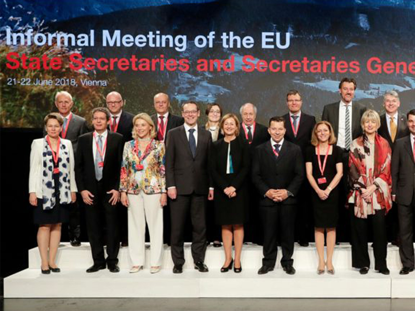 Foto: Gruppenfoto EU Ratspräsidentschaft 2018