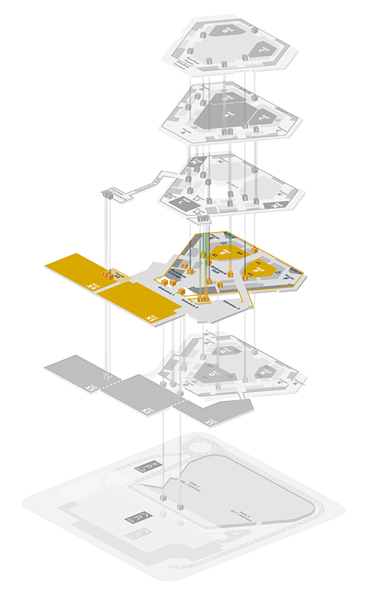 Ebenenplan Austria Center Vienna Explosionszeichnung Ebene 0