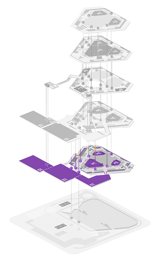Ebenenplan Austria Center Vienna Explosionszeichnung Ebene -2